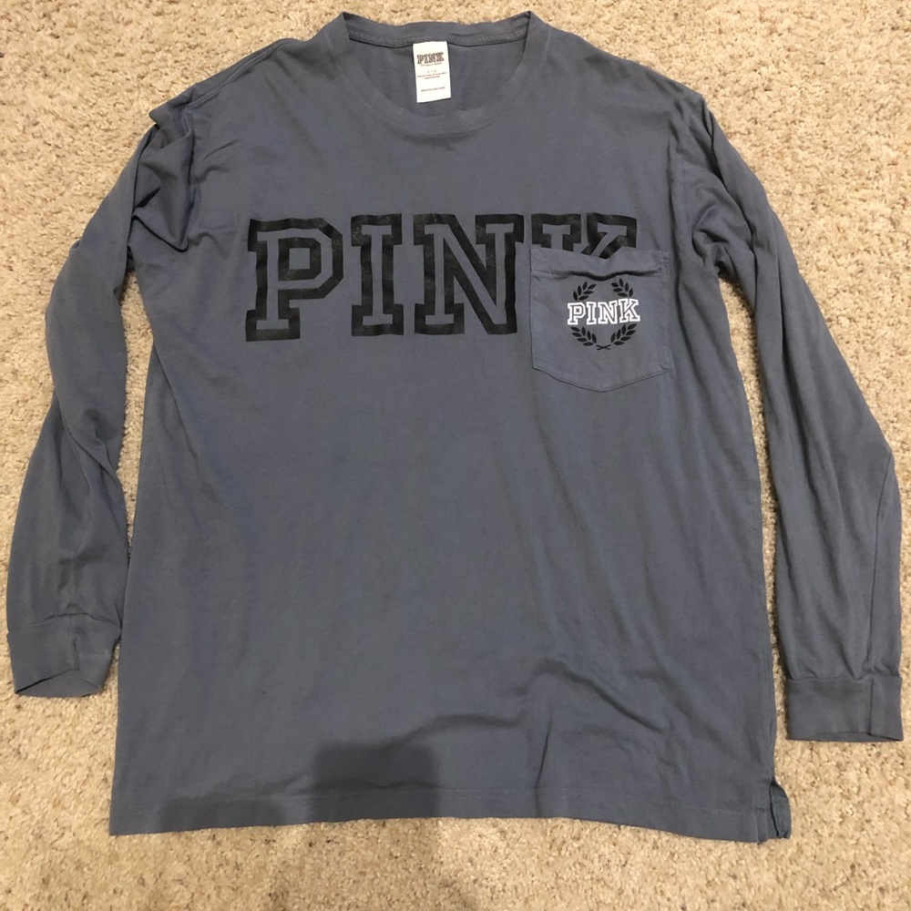 Blue “pink” long sleeve shirt